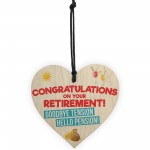 Retirement Goodbye Tension Funny Pension Gift Hanging Plaque