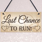 Shabby & Chic Wedding Sign Run Bride Pageboy Groom Gift Plaque