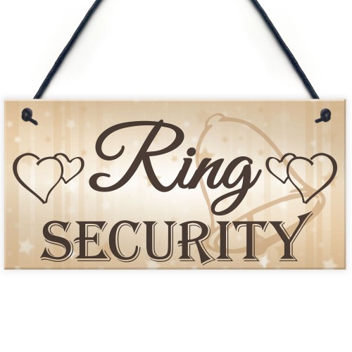 Shabby & Chic Wedding Sign Ring Security Pageboy Bestman Plaque 