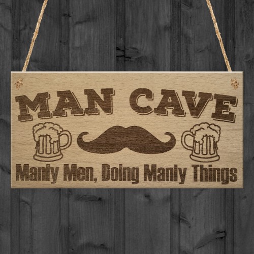 Man Cave Manly Alcohol Home Bar Pub Beer Friend Hanging Plaque