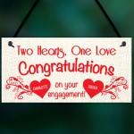 Personalised Congratulations Engagement Gift Hanging Plaque