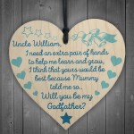 Personalised Will You Be My Godfather Godparent Hanging Plaque 