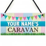 Personalised Caravan Campervan Family Friend Gift Hanging Plaque