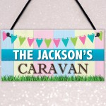 Personalised Caravan Campervan Family Friend Gift Hanging Plaque