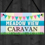 Personalised Caravan Campervan Family Friend Gift Hanging Plaque