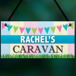 Personalised Caravan Campervan Family Friend Gift Hanging Plaque