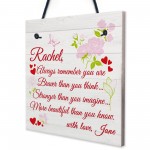 Braver Stronger Beautiful Best Friends Gift Hanging Heart Plaque