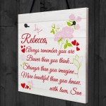 Braver Stronger Beautiful Best Friends Gift Hanging Heart Plaque