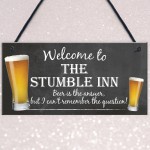 The Stumble Inn Novelty Hanging Plaque Pub Bar Gift Sign