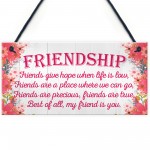 Friend Is You Friendship Best Friends Love Gift Hanging Plaque 