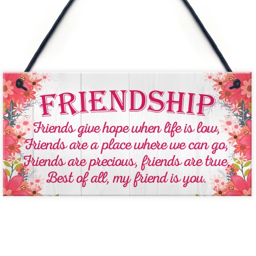 Friend Is You Friendship Best Friends Love Gift Hanging Plaque 