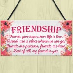 Friend Is You Friendship Best Friends Love Gift Hanging Plaque 