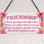 Friend Is You Friendship Best Friends Love Gift Hanging Plaque 