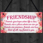 Friend Is You Friendship Best Friends Love Gift Hanging Plaque 