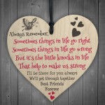 Best Friends Forever Friendship Love Heart Gift Hanging Plaque