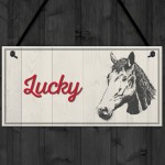 Personalised Horse Pony Name Plate Stable Door Hanging Plaque