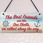 Sea Shell Friendship Nautical Seaside Theme Gift Hanging Plaque