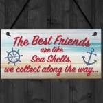 Sea Shell Friendship Nautical Seaside Theme Gift Hanging Plaque