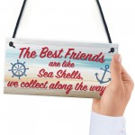 Sea Shell Friendship Nautical Seaside Theme Gift Hanging Plaque