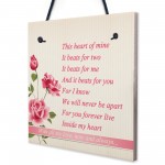 Valentines Day Wedding Sign Heart of Mine Beats For Two Gift