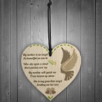 Mother is an Angel Hanging Heart Sign Memorial Mothers Day Gift 