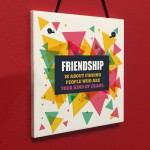 Friendship Your Kind Of Crazy Hanging Bestfriend Plaque Gifts