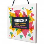 Friendship Your Kind Of Crazy Hanging Bestfriend Plaque Gifts