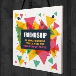 Friendship Your Kind Of Crazy Hanging Bestfriend Plaque Gifts