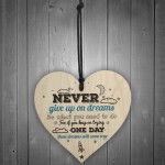 Inspirational Motivational Quote Wooden Heart Friendship Gifts