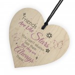 Friends Like Stars Friendship Sign Best Wooden Heart Plaque Gift