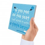 Funny Pee On The Seat Chic Bathroom Door Toilet Sign Loo Art