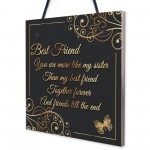 Best Friends Friends Till The End Hanging Plaque Friendship Gift