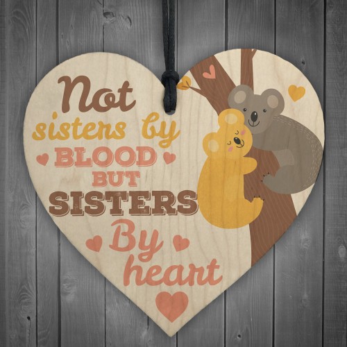 Sisters By Heart Friendship Sign Best Friend Plaque Gift Present