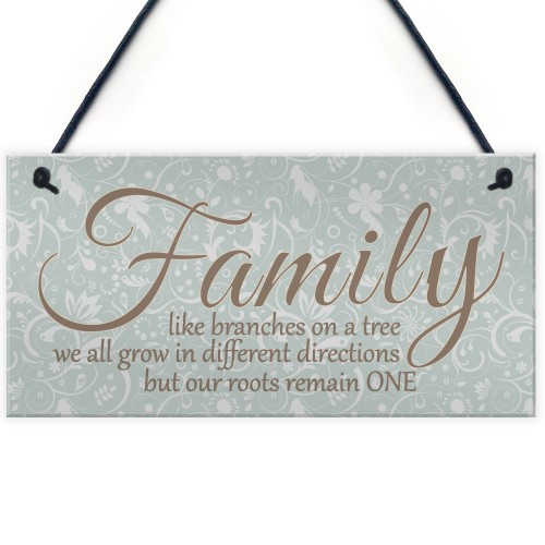 Family Branches House Warming Plaque Hanging Home Sign Gift