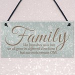 Family Branches House Warming Plaque Hanging Home Sign Gift