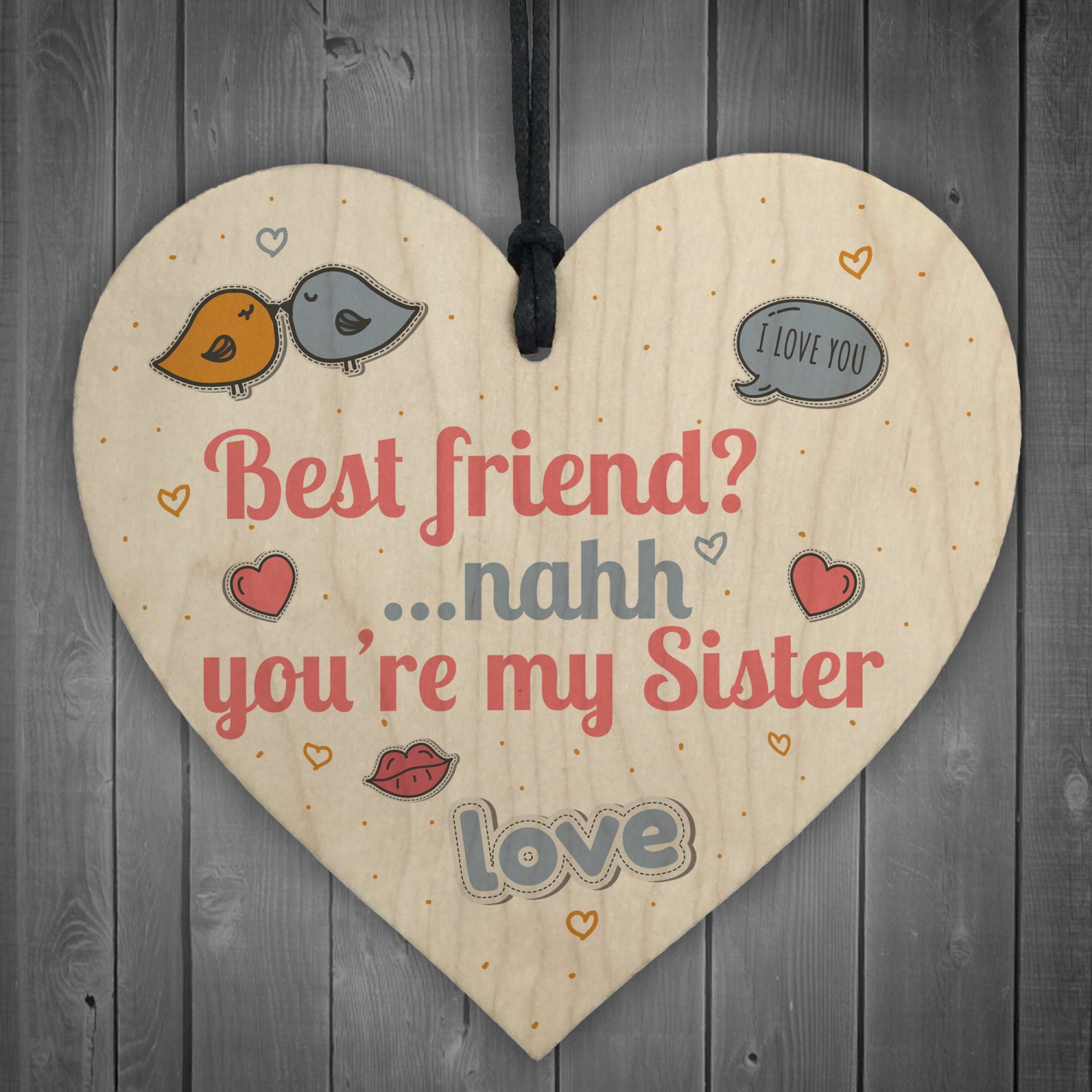 Like Sisters Best FRIEND Gifts Heart Christmas Friendship Gift Birthda –  signspop