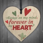 Forever In My Heart Anniversary Gift Friends Wooden Heart Plaque