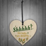 Funny The Bulbs Are Sleeping Wooden Hanging Heart Shed Sign GIFT