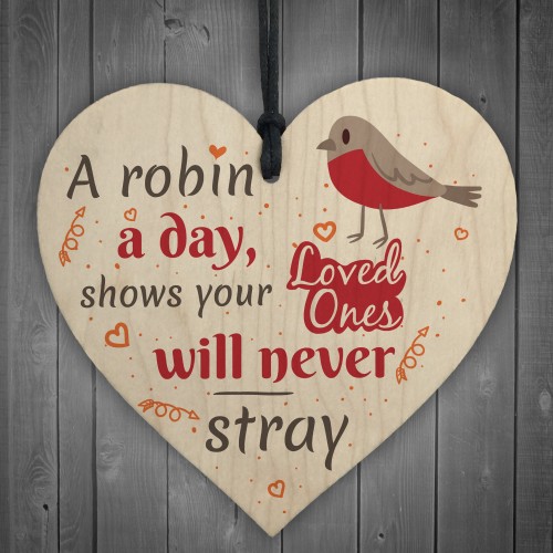 Robin Memorial Bereavement Family Mum Dad Love Hanging Plaque 