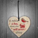 Robin Memorial Bereavement Family Mum Dad Love Hanging Plaque 