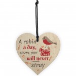 Robin Memorial Bereavement Family Mum Dad Love Hanging Plaque 