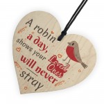 Robin Memorial Bereavement Family Mum Dad Love Hanging Plaque 