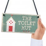 The Toilet Hut Shabby Chic Bathroom Sign Seaside Plaques Gifts