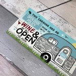 Open Door Policy Caravan Hanging Plaque Novelty Chic Camping Art