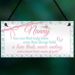 Nanny Heart Of Gold Birthday Gift Sign Cute Nan Nanny Keepsake