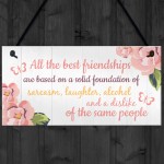 Friendship Sign Best Friend Hanging Plaque Thank You Gift Chic 