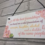 Friendship Sign Best Friend Hanging Plaque Thank You Gift Chic 