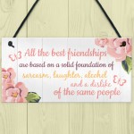 Friendship Sign Best Friend Hanging Plaque Thank You Gift Chic 