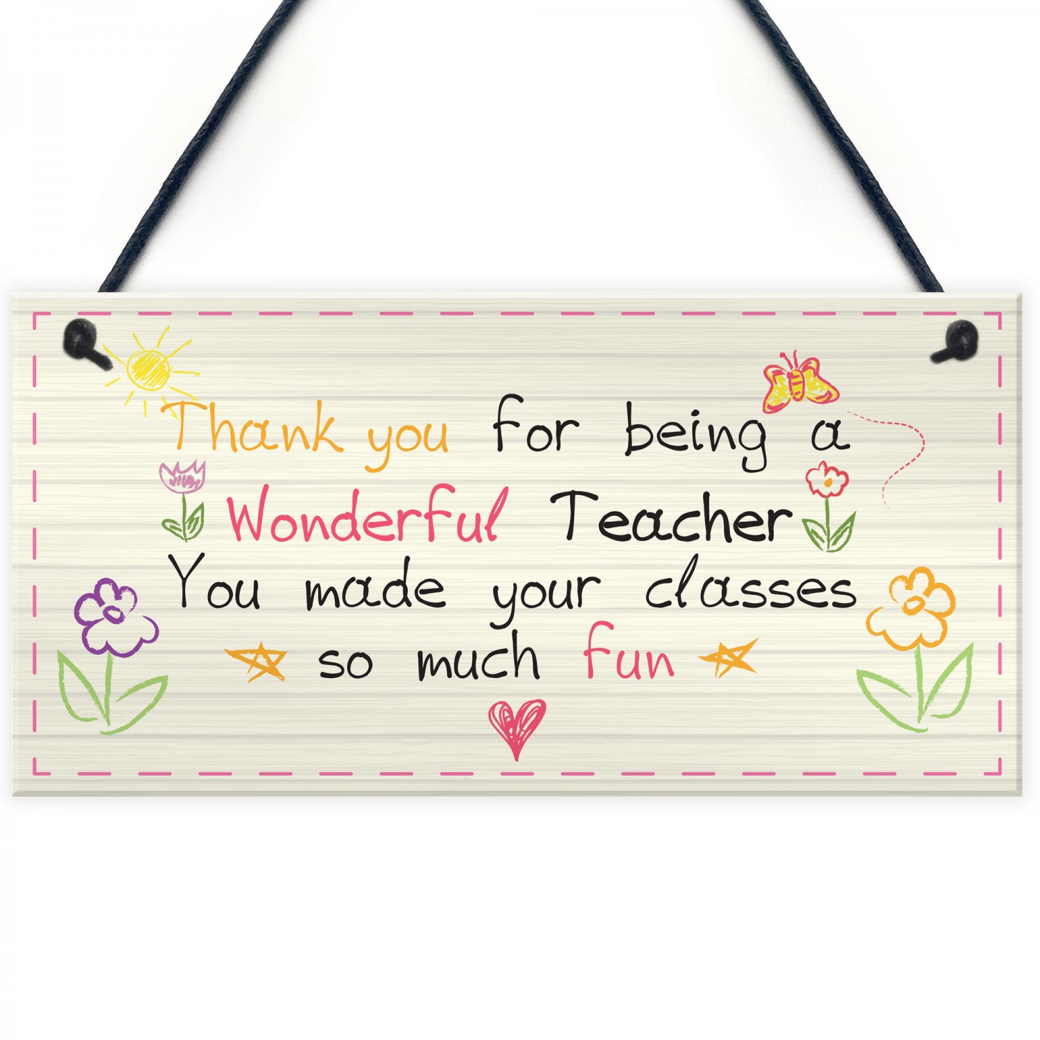 Wonderful Teacher Leaving Nursery Preschool Thankyou Plaque Gift