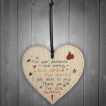 Leaving Nursery Wooden Heart Teacher Preschool Thankyou Gifts